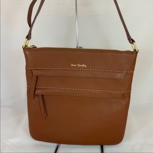 Vera Bradley Brown Leather Mallory Crossbody